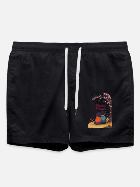 Freunde für immer - Badeshorts - Schwarz