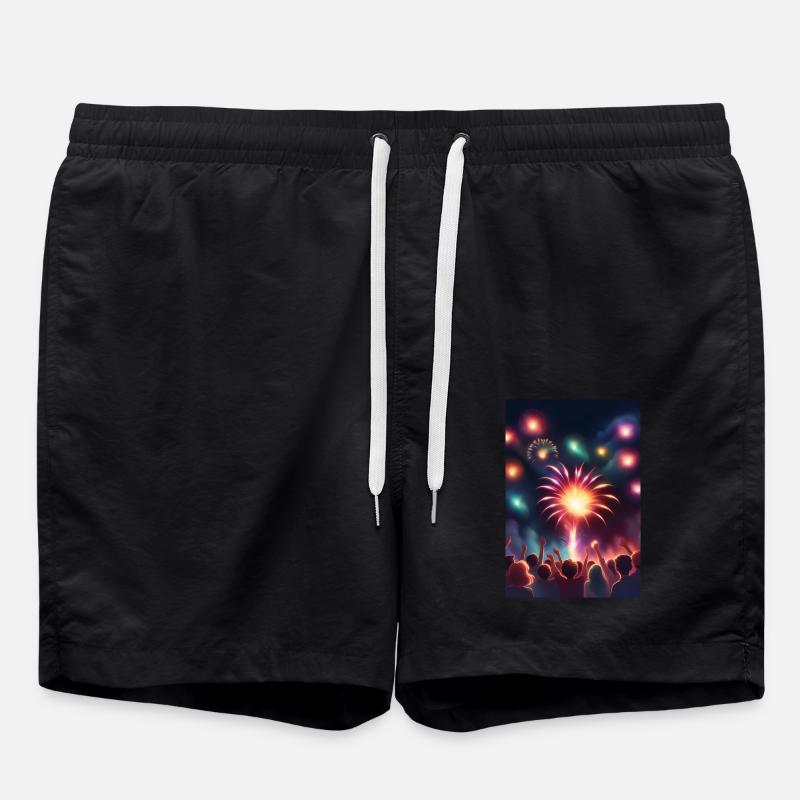 Atemberaubendes Feuerwerk - Badeshorts - Schwarz