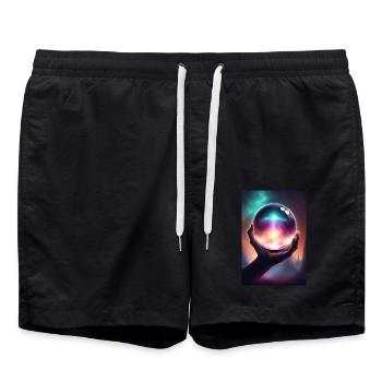 Magische Kristallkugel in der Hand - Badeshorts - Schwarz - Vorne - AI Model Male 185 light (185cm)