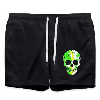 Cool skull - Swim Trunks - black - Front - AI Model Male 185 light (185cm)