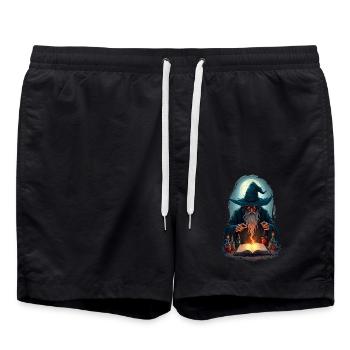 Maître des sorts - Short de bain - noir - Devant - AI Model Male 185 light (185cm)