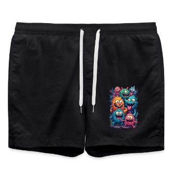 Famille Monster Happy - Short de bain - noir - Devant - AI Model Male 185 light (185cm)