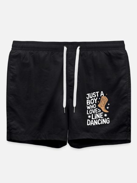 Line Dancing Dancing Dancers - Swim Trunks - black