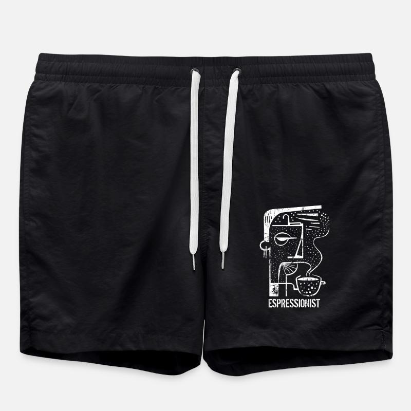 Espressionist - Espresso - Coffee Drink - Swim Trunks - black