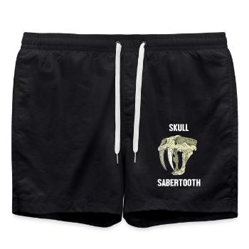 Tigre à dents de sabre - Short de bain - noir - Devant - AI Model Male 185 light (185cm)