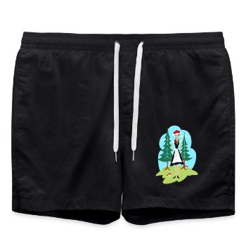 Schwarzwald Mädel Madle - Badeshorts - Schwarz - Vorne - AI Model Male 185 light (185cm)