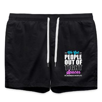 Sage-femme - Short de bain - noir - Devant - AI Model Male 185 light (185cm)