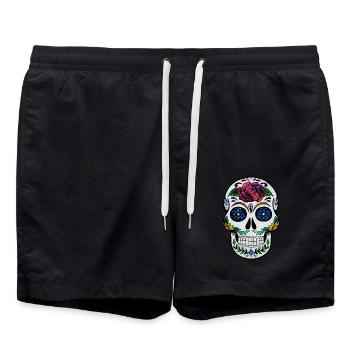 Crâne cosmique - Short de bain - noir - Devant - AI Model Male 185 light (185cm)
