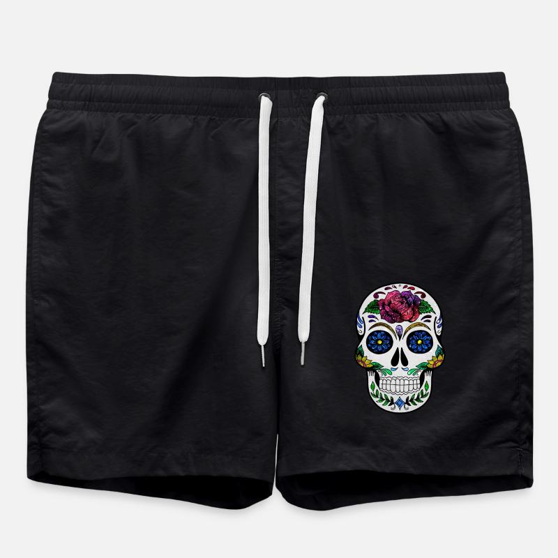 Cosmic Skull - Swim Trunks - black
