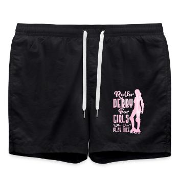 Roller Derby Pour Les Filles Qui Ne Font Pas Gentil Skater - Short de bain - noir - Devant - AI Model Male 185 light (185cm)