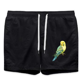 Perruche ondulée - Short de bain - noir - Devant - AI Model Male 185 light (185cm)