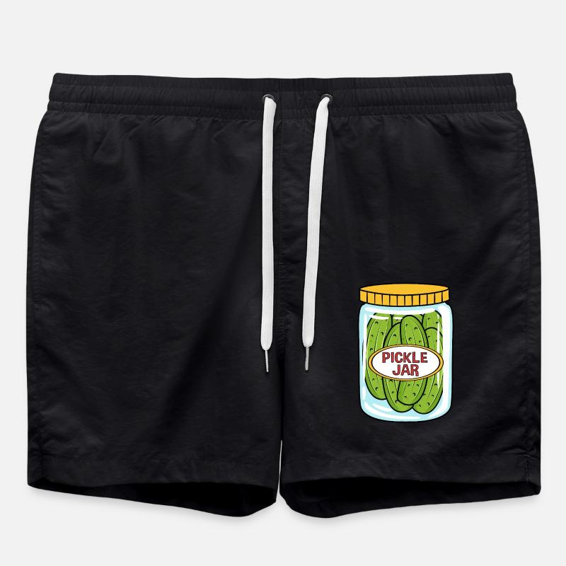 Essiggurke Gurke Gurken - Badeshorts - Schwarz