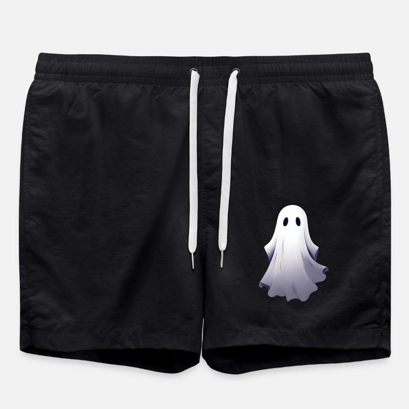Halloween Geister Geist Geschenkidee - Badeshorts - Schwarz