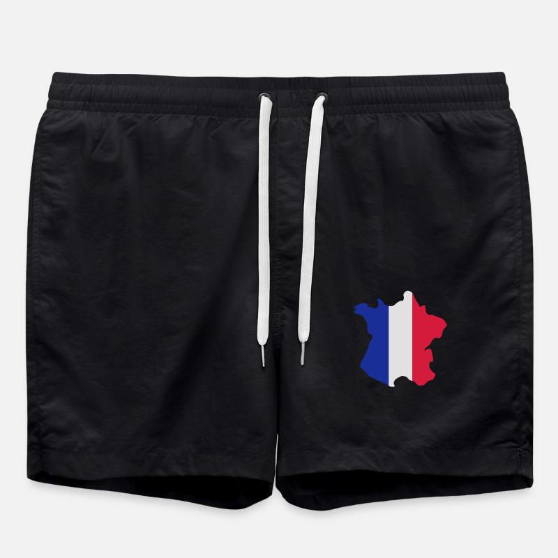 france_map - Badeshorts - Schwarz