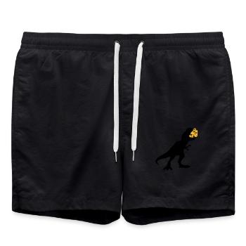 t rex monstre dinosaure dinosaure dino viande - Short de bain - noir - Devant - AI Model Male 185 light (185cm)