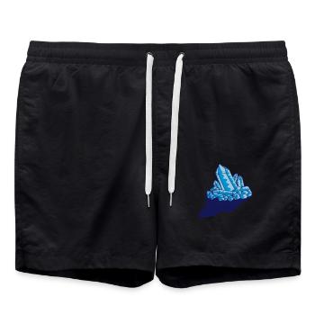 Shadow crystal gemstone - Swim Trunks - black - Front - AI Model Male 185 light (185cm)