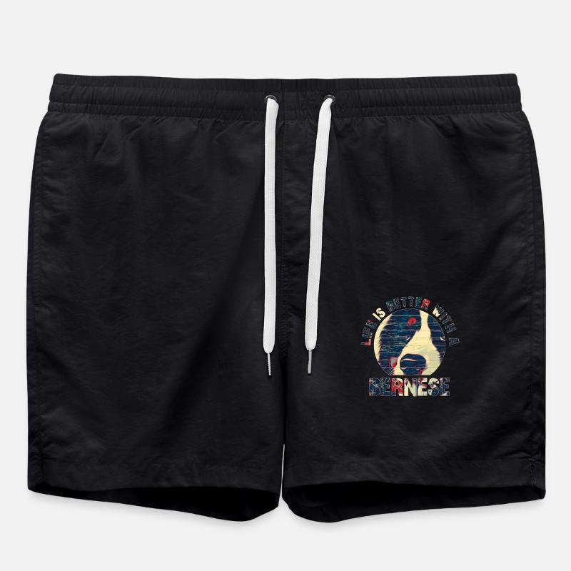 Bernese mountain dog - Swim Trunks - black