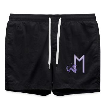 dragon violet avec rune m - Short de bain - noir - Devant - AI Model Male 185 light (185cm)