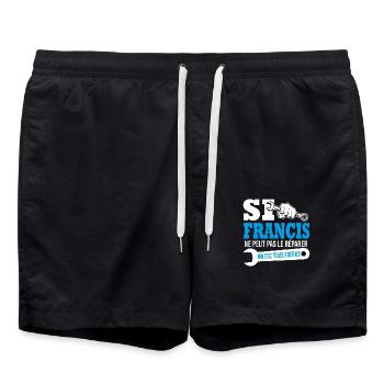 Si Francis ne peut pas le réparer on est foutus - Short de bain - noir - Devant - AI Model Male 185 light (185cm)
