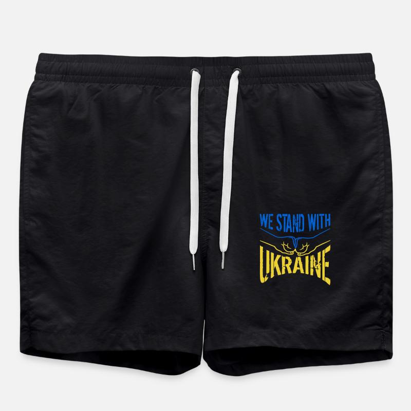 We Stand Ukraine - Badeshorts - Schwarz