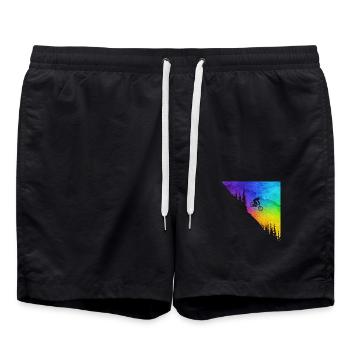 VTT Bergab - Couleurs - Descente - Short de bain - noir - Devant - AI Model Male 185 light (185cm)