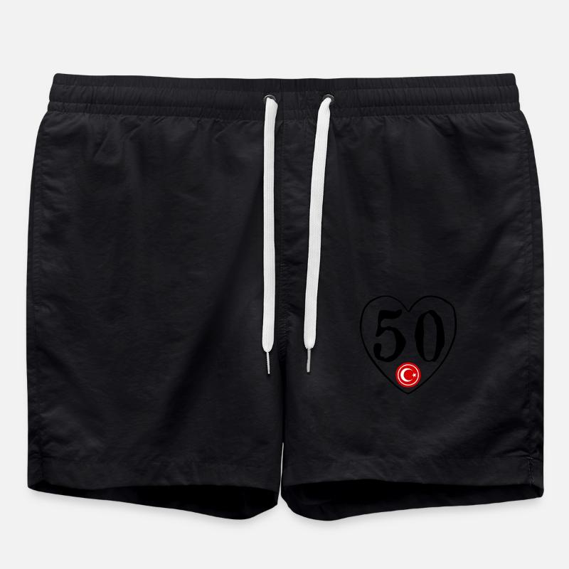 Nevsehir 50 Herz - Badeshorts - Schwarz