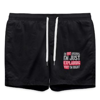 I m not arguing - Swim Trunks - black - Front - AI Model Male 185 light (185cm)