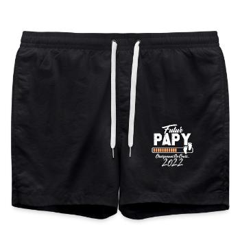 Futur Papy 2022 Annonce Grossesse - Short de bain - noir - Devant - AI Model Male 185 light (185cm)