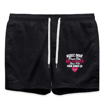 Assez doué pour être aide-soignante assez folle - Short de bain - noir - Devant - AI Model Male 185 light (185cm)