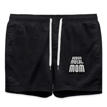 Heavy Metal Mom Logo - Badeshorts - Schwarz - Vorne - AI Model Male 185 light (185cm)