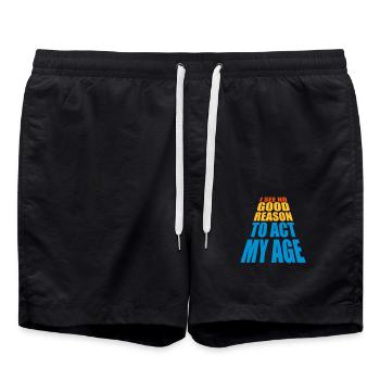 to act my age - Badeshorts - Schwarz - Vorne - AI Model Male 185 light (185cm)
