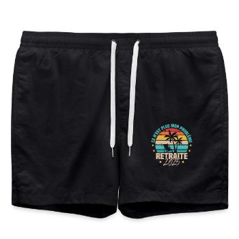 Ce n'est plus mon problème Retraite 2025 - Short de bain - noir - Devant - AI Model Male 185 light (185cm)