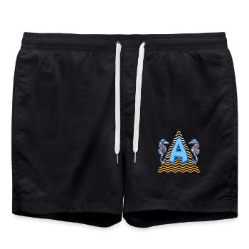 seahorse e 262 a - Swim Trunks - black - Front - AI Model Male 185 light (185cm)