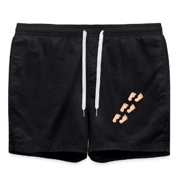 Foot Feet Foot Care Podiatry Gift Gift Idea - Short de bain - noir - Devant - AI Model Male 185 light (185cm)