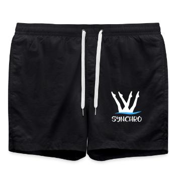 Synchronized swimming - Swim Trunks - black - Front - AI Model Male 185 light (185cm)