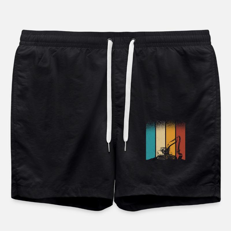 Excavatrice - Short de bain - noir
