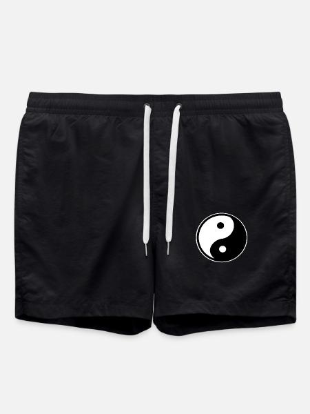 Ying Yang - Swim Trunks - black
