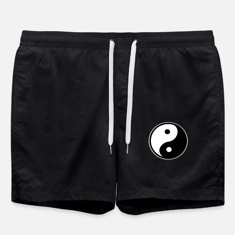 Ying Yang - Swim Trunks - black