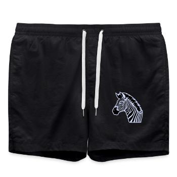 zebra - Badeshorts - Schwarz - Vorne - AI Model Male 185 light (185cm)