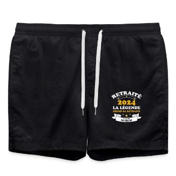 Die Legende geht 2024 in den Ruhestand - Badeshorts - Schwarz - Vorne - AI Model Male 185 light (185cm)