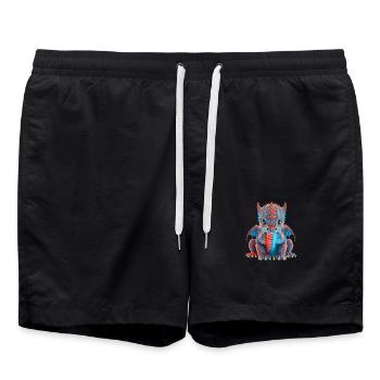 Bébé dragon - Short de bain - noir - Devant - AI Model Male 185 light (185cm)