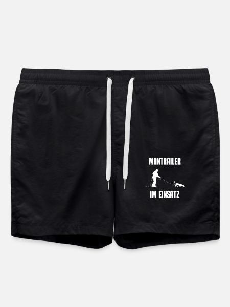 Mantrailer im Einsatz - Badeshorts - Schwarz