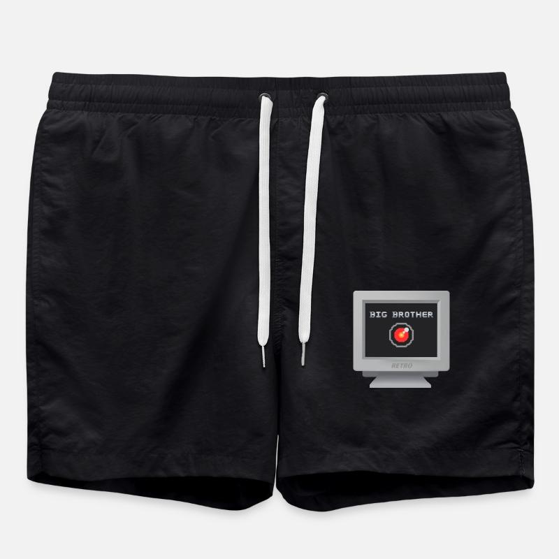 CRT design - Big Brother - Short de bain - noir