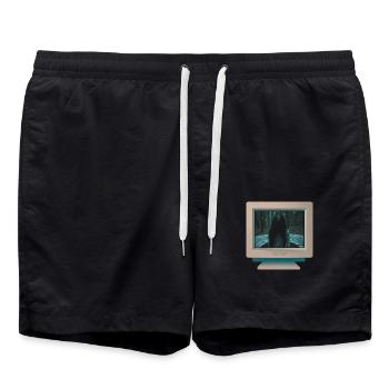 CRT design - Ghost girl 2 - Short de bain - noir - Devant - AI Model Male 185 light (185cm)
