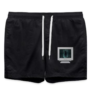 CRT design - Ghost girl 3 - Short de bain - noir - Devant - AI Model Male 185 light (185cm)