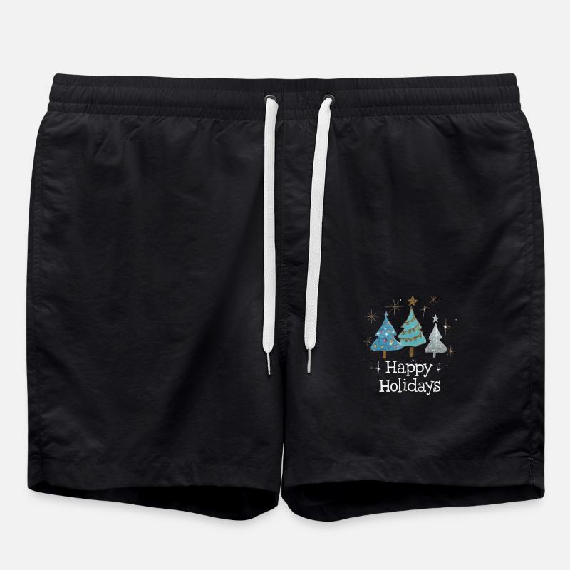 Happy Holidays - Badeshorts - Schwarz