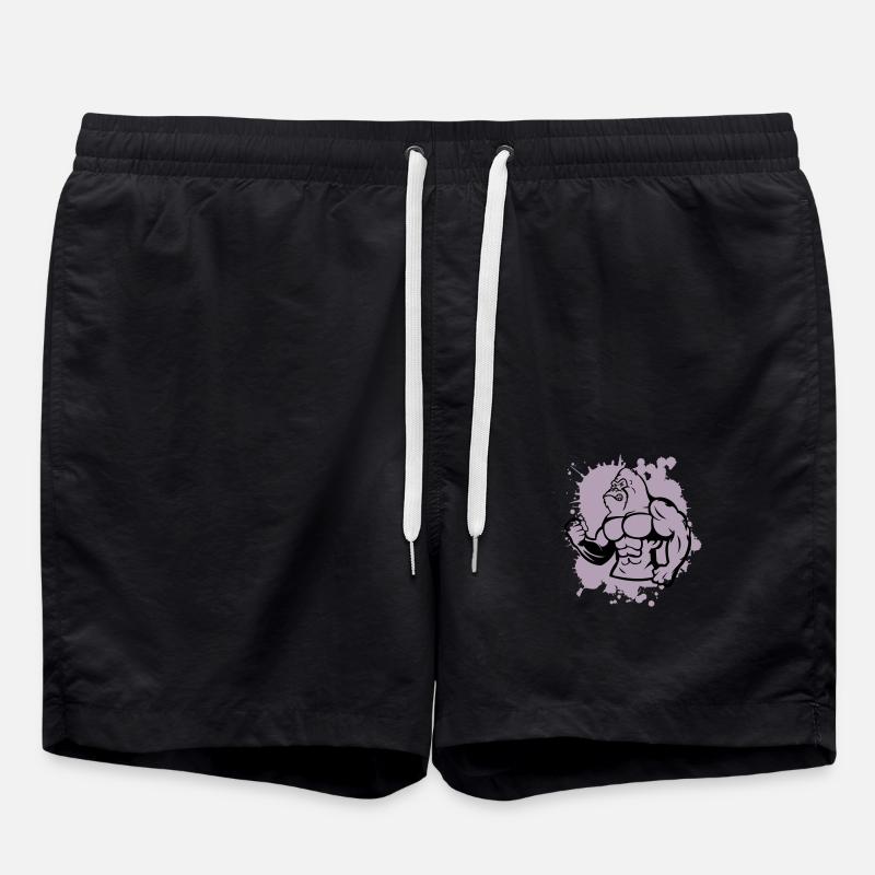 Gorille fort animal - Short de bain - noir