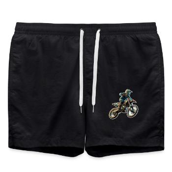 Motocross - Short de bain - noir - Devant - AI Model Male 185 light (185cm)