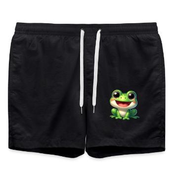 Frog / Frosch - Badeshorts - Schwarz - Vorne - AI Model Male 185 light (185cm)