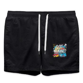 The path to the ideal insurance solution - Swim Trunks - black - Front - AI Model Male 185 light (185cm)